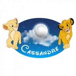 STICKER PLAQUE DE PORTE DISNEY (NALA ET SIMBA)