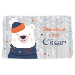 STICKER PORTE PRENOM SNOW BEAR (E0323)