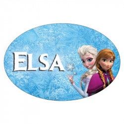 PLAQUE DE PORTE PERSONNALISABLE ELZA ET HANNAH LA PRINCESSE DES GLACES (E0329)