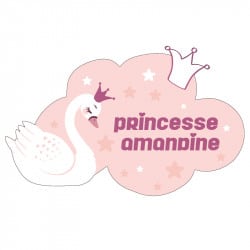 PLAQUE DE PORTE PERSONNALISABLE PRINCESSE (E0340)