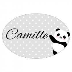 PLAQUE DE PORTE PERSONNALISABLE PETIT PANDA (E0343)