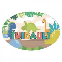 PLAQUE DE PORTE PERSONNALISABLE PETIT DINO (E0360)