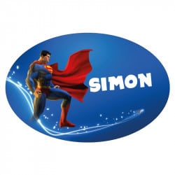 PLAQUE DE PORTE PERSONNALISABLE SUPERMAN (E0370)