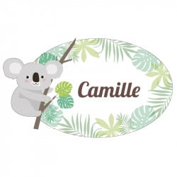 PLAQUE DE PORTE PERSONNALISABLE KOALA (E0378)