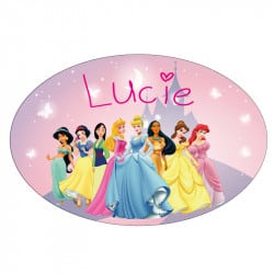 PLAQUE DE PORTE PERSONNALISABLE PRINCESSES DIZNEY (E0393)