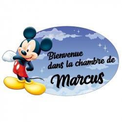 PLAQUE DE PORTE PERSONNALISABLE MICKE (E0394)