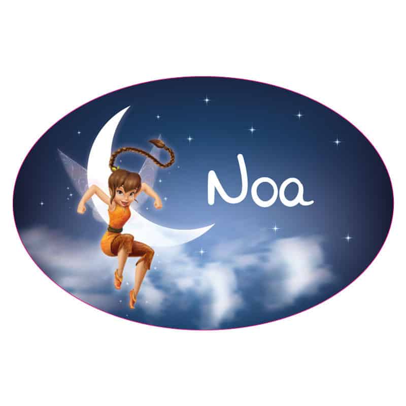 PLAQUE DE PORTE PERSONNALISABLE NOA FEE DES ANIMAUX (E0409)