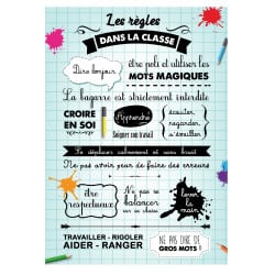 STICKER LES REGLES DE LA CLASSE (ECOLE0012)