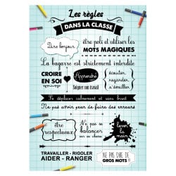 STICKER LES REGLES DE LA CLASSE (ECOLE0013)