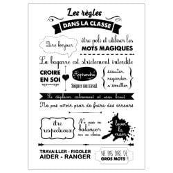 STICKER LES REGLES DE LA CLASSE (ECOLE0014)