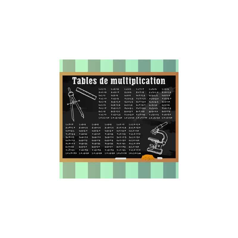 STICKER TABLES DE MULTIPLICATION (ECOLE005)