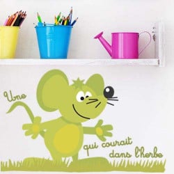 STICKERS UNE SOURIS VERTE (I0056)