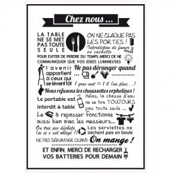 STICKER CHEZ NOUS Repositionnable (I0152)