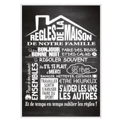 STICKER REGLES DE LA MAISON (I0216)