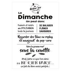 STICKER LES REGLES DU DIMANCHE (I0267)