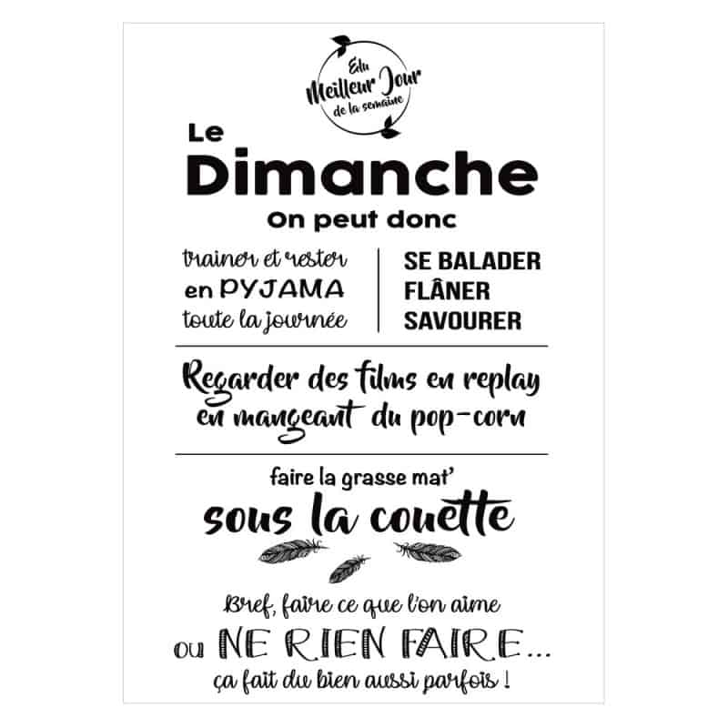 STICKER LES REGLES DU DIMANCHE (I0267)