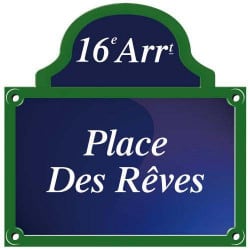 STICKERS PLAQUE DE RUE PLACE DES REVES (K0011)