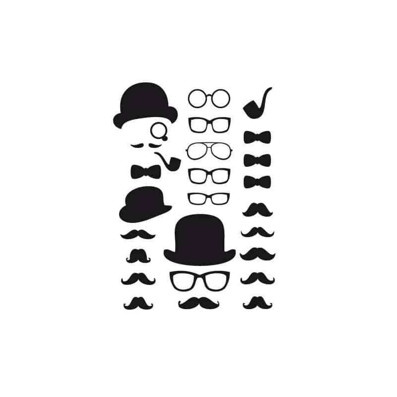 STICKER PLANCHE MOUSTACHES (PL0014)