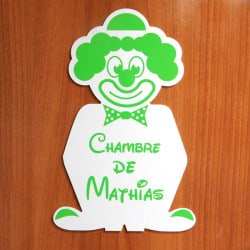 PLAQUE PERSONNALISEE CLOWN