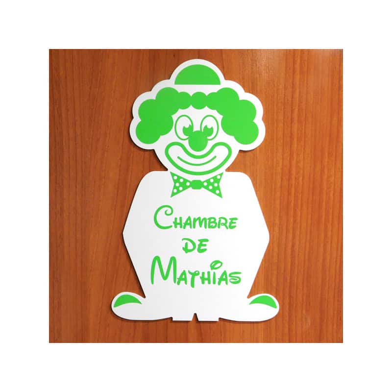 PLAQUE PERSONNALISEE CLOWN