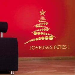 STICKERS SAPIN-JOYEUSES FETES (O0098)