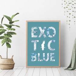 POSTER LETTRE EXOTIC BLUE (POST0058)