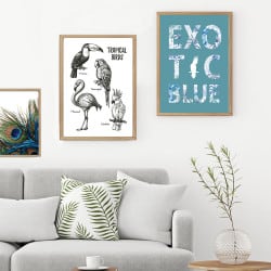POSTER LETTRE EXOTIC BLUE (POST0058)