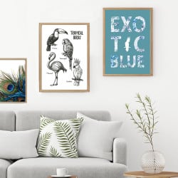 POSTER LETTRE EXOTIC BLUE (POST0058)