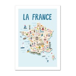 POSTER CARTE DE FRANCE ENFANT (POST0061)