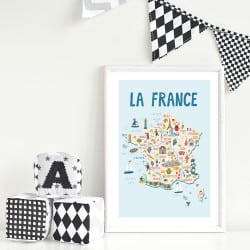 POSTER CARTE DE FRANCE ENFANT (POST0061)