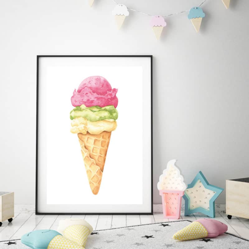 POSTER GLACE FRAISE (POST0079)