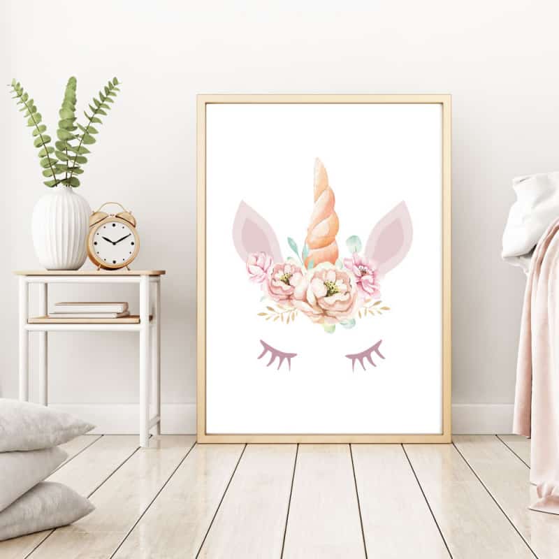 POSTER LICORNE COURONNE FLEURIE (POST0085) POSTER LICORNE COURONNE FLEURIE (POST0085)