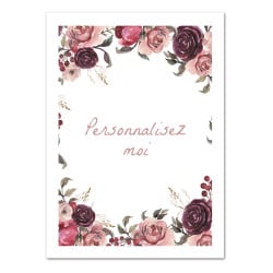 POSTER ROSE PERSONNALISABLE (POST0173)