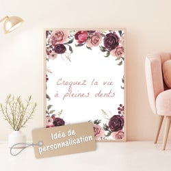 POSTER ROSE PERSONNALISABLE (POST0173)