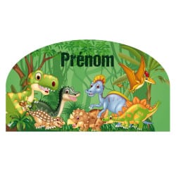 STICKER TETE DE LIT PERSONNALISABLE DINOSAURES (TETE_LIT_006_PERSO)