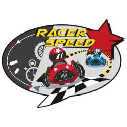 STICKER TETE DE LIT RACER SPEED (TETE_LIT_017)