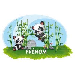 STICKER TETE DE LIT PANDA PERSONNALISABLE (TETE_LIT_028)