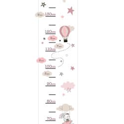 STICKER TOISE POUR ENFANTS - AVION ROSE (TOISE_008)