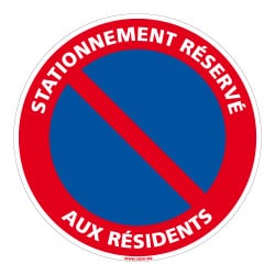 PANNEAU INTERDICTION DE STATIONNER - RESERVE AUX RESIDENTS