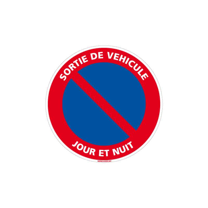 PANNEAU SORTIE DE VEHICULE JOUR ET NUIT