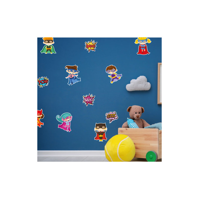 STICKER PLANCHE ENFANTS HEROS (E0306)