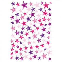 STICKER PLANCHE ETOILES MOTIFS  (PL0012)