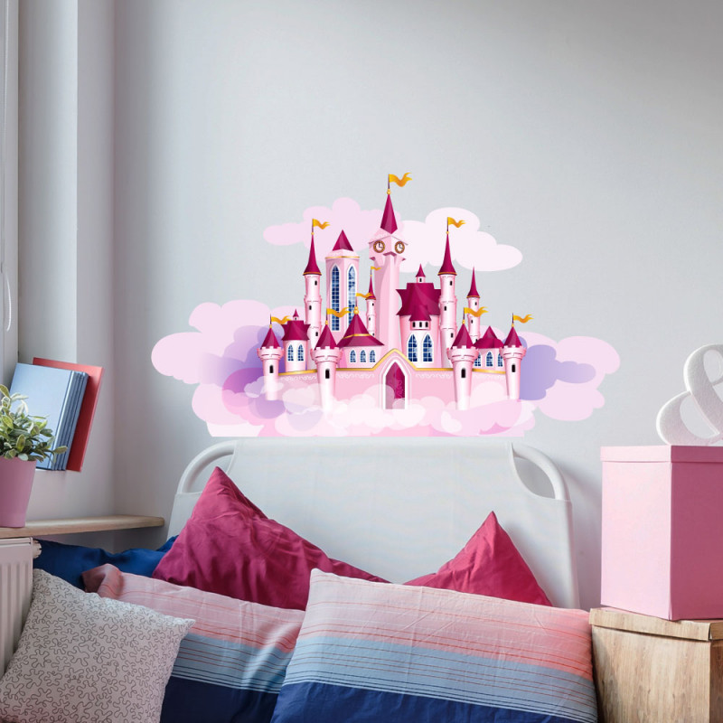 Sticker Tete De Lit Chateau De Princesse Tete Lit 001