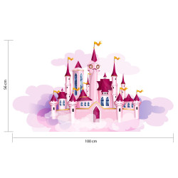 Sticker princesse chateau - Sticker A moi