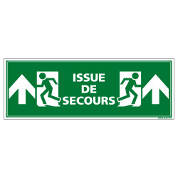 PANNEAU ISSUE DE SECOURS VERS LE HAUT - AVEC UN FORMAT DE 210X75 MM