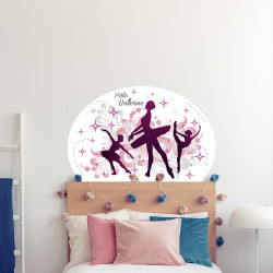 STICKER TETE DE LIT PETITE BALLERINE (TETE_LIT_023)