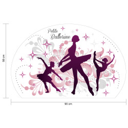 STICKER TETE DE LIT PETITE BALLERINE (TETE_LIT_023)