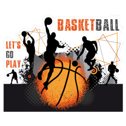 STICKER TETE DE LIT BASKETBALL (TETE_LIT_031)