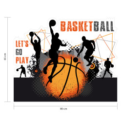 STICKER TETE DE LIT BASKETBALL (TETE_LIT_031)