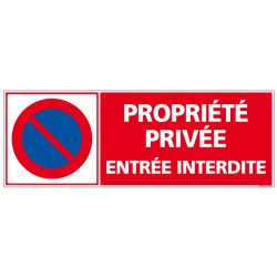 PANNEAU PROPRIETE PRIVEE ENTREE INTERDITE AU FORMAT 210X75MM